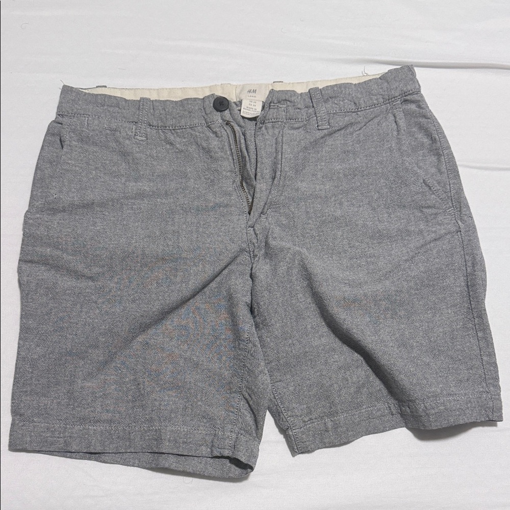 H&M Men's Charcoal Flat Front Shorts